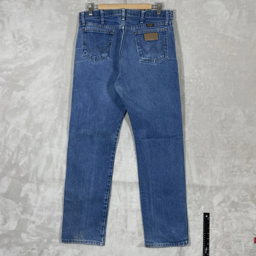 Vintage Wrangler 13MWZ Jeans Mens 34x34 Cowboy Cut Whisker Fade 13mwzpw